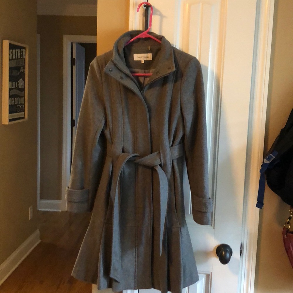 Calvin Klein grey pea coat.
